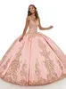 2020 Princesse Broidery Ball Robe Prom Quinceanera Robes Spaghetti Per perle Tole Back Pageant Robe pour Sweet 16 Girls7138063