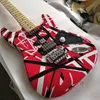 Kolekcjoner 5150 Edward Eddie van Halen czarny biały pasek Red Franken Electric Maple Neck, Floyd Rose Tremolo Nut