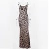 Casual Dresses Asien Garden Leopard Lång Klänning Kvinnor Sommar Vintage Animal Print Maxi Party Plus Storlek Elegant Beach 2021