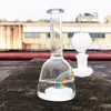 Mini berauschende Glas-Dab-Rig-Shisha, coole 6-Zoll-Wasserpfeifenbong, einzigartiger weißer Bubbler zum Verkauf
