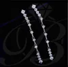 Fashion- Dangle Earrings for Women Single Row Zircon Earrings for Girls Party Jewelry Wholesale Beautiful 925 Sterling Silver Jewelry