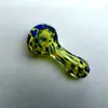 Mini Spoon Glass Oil Burner Pipe 5 Styles Heady Colorful Smoking Pipe