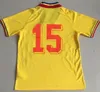 1994 Retro Edition Roemenië Soccer Jersey 1994 Wereldbeker Roemenië Home Rood 6 Chiriches 10 Maxim Soccer Shirt weg Geel # 9 Raducioiu Footbal