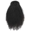 Rabos de cavalo 100 cabelo humano afro kinky encaracolado brasileiro peruano malaio indiano 100g por conjunto extensões de cabelo macio kinky encaracolado clip2411173