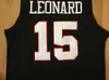 الرجال Kawhi Leonard Jersey 15 كلية كرة السلة San Diego State Jersey for Sport Fans Uniber