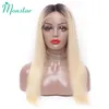 MONSTAR PRE PLUCKED 1B 613 613 LACE FRONT Mänskligt hår peruk 150% densitet 26 tum Blond brasiliansk remy rak peruk för svarta kvinnor Y160F
