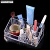 Caixa de presente da caixa de escova da maquiagem de plástico do organizador cosmético para as mulheres Boite de Rangement Plastique Transparente Desktop