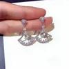 Atacado - designer de diamantes doces zircão super brilhante pingente pendente lustre brinco para mulheres meninas