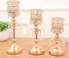 Silver Gold Plated Candlestick Crystal Candelabra Centerpiece Wedding Decoration Romantic Center Table Candlesticks decor34