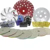 KD-B20 Lavina Diamante Grinding Shoes Diamante Grinding Disc com Segmento uma rodada para o concreto e Terrazzo Piso 9 Pieces Uma Set