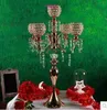 Novo estilo Alto 5arms candelabro de mesa candelabro de ouro de cristal de suspensão à venda decor01036