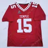 Temple Owls 축구 저지 NCAA 대학 트래본 윌리엄스 Zac Mesday Ryquell Armstead Bryant Dogbe Mataevich Anderson Wilerson