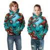 Wolf 3D Digitaldruck Kapuzenpullover Kinderkleidung Kinder Sport Baseballuniform Große Größe Top Bluse 5-14T