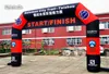 Utomhusuppblåsbar Start / Finish Line Skräddarsydd Utskriftssport Archway Running Arch med logotyp för reklamhändelse