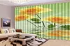 Wholesale 3Dカーテン黄色い花の水の装飾屋内リビングルームの寝室のキッチン窓の遮光カーテン