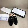 Designer Princetown Slippers Echt Leer Muilezels Dames Loafers Metalen Ketting Comfortabele Casual Schoen Kant Fluwelen Slipper Box