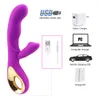 10 Vibaration Dildo Rabbit Vibrator Massager Clitoris Stimulator Sexleksaker för kvinnor Double Motors Female Masturbators J1854