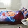 Enfants de basket-ball Literie Bleu Galaxy Housse de couette sport Couvre-lit pour les garçons 3pc Pillow Shams No Consolateur No Quilt