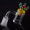 Top Qualité 5mm Fond Clair XL XXL Quartz Banger Nail Avec Capuchon De Carb De Canard De Cactus Coloré Pour Dab Rigs Bongs En Verre