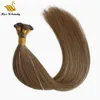 Remy Hair Extensions Double Drawn HairWeft Light Brown Mix Color #12/#14 Hand Tied HairWeaves Virgin