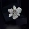 280 Stück ebnen weißen Saphir Cz Diamant handgefertigten Schmuck Sterling Silber Frauen Hochzeit Verlobung Schmetterling Ring für Liebhaber Geschenk