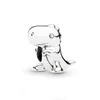 Nowy 100% 925 Sterling Silver Jesień Dino The Dinozaur Charms Kluczowe Serce Wisiorek Korony Wózek Urok Fit DIY Bransoletka Kobiety Oryginalny prezent