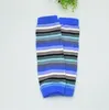 Baby Ben Warmers Socks Rainbow Striped Knä High Socks Kids Knit Foot Warmer Girl Winter Ben Warmer Socks Knee Protector Strumpor D6895