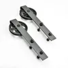 5 à 12 pieds Big Wheel Vintage Door Hardware Track Carbon Steel Set Industrial Spoked European Black Closet