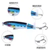 HENGJIA 8pcs Whopper Plopper 100mm 13.5g Artificial Top Water Fishing Lure Rotating Tail pesca Tackle