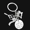 Do What You Love Alphabet Tag Sewing Machine Scissors Tape Measure Charm Keyring Designer Tailor Keychain Creative Couple Jewelry 4771204