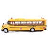 KDW Alloy Car Modelo Brinquedo, Ônibus Escolar com Luz, Som, Pull-back, Alta Simulação para a Festa de Aniversário de Criança Presente, Coleção, Decoração de Casa