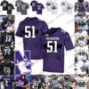 Personalizado Northwestern 2019 Football Preto Cinzento Roxo Branco nº 10 TJ Verde 25 Isaías Bowser 18 Clayton Thorson 26 Evan casco NCAA 150º Jersey