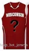 Personalizzato Wisconsin Badgers College Basketball Rosso Bianco Ed Qualsiasi Nome Numero Ethan 22happ Dmitrik 0trice Brad 34davison Maglie S-4XL