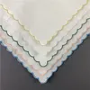 Conjunto de 12 Home Textiles casamento lenços das senhoras Handkerchief Irish Linen Cor bordado Scalloped Borda lenços 30 * 30 CM