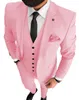Bröllop Olive Green Mäns kostym 3 stycken Formell Business Notch Lapel Tuxedos Slim Fit Groomsmen Suit Set (Jacka + Vest + Pant) 1