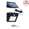 30 LED's Solar Licht Waterdichte Motie Sensor Wandlamp Powered Panel Lighting Street Outdoor Tuinverlichting Wit Zwart Kleur Indoor Home Sec