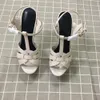 Women luxury Designer sandals Tribute Platform Sandals T-strap High Heels Sandals Lady Shoes Party Shoes