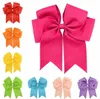 Groothandel 6 "Grote Cheer Bow Baby Meisje Effen Lint Cheer Bows Met Alligator Clip Handgemaakte Meisjes Cheerleading Bows