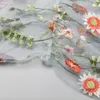 Abiti da festa ricamati Runway Floral Bohemian Flower ricamato 2 pezzi Abiti vintage Boho Mesh per donna Vestido