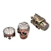 Toppuff King Skull Style In lega di zinco Smerigliatrice per erbe da fumo 40MM Smerigliatrice per tabacco in metallo da 3 pezzi Smerigliatrici per fumo per accessori per tubi a cucchiaio a mano