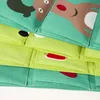 Juldekorationer över dörrväggsarrangör Santa Claus Reindeer Print Bag Hanging Storage1
