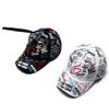 Gorra de béisbol con estampado de graffiti de primavera, sombrero para padres e hijos, sombrero de hip-hop de cola larga, gorra al por mayor GB1659