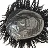 Cheveux humains bouclés toupet postiche pour hommes Afro bouclés toupet pleine peau Pu hommes toupet système de remplacement cheveux naturels Pu hommes perruque