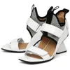 SARAIRIS, nuevas sandalias de verano a la moda de cuero genuino para mujer, 2020, zapatos de estilo extraño con gancho y punta abierta para mujer