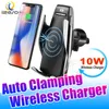 S5 Auto Car Mount Wireless Charger 10 W Szybki ładowanie Adapter Uchwyt na telefon do telefonu iPhone 11 Pro Samsung A91 z pakietem detalicznym Izeso