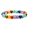 8 MM 7 Chakra Charme Perlenketten Armbänder Für Frauen Männer Natürliche Heilkristalle Stein Gebetskette Elastizität Armreif Mode Yoga Schmuck