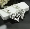 Fashion-Halsband Silver Pussel Halsband Heart Love Letter Silver Plated Pendant Pendant Gift för vän Julklapp