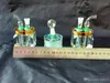 Dubbele kristalpot groothandel glazen bongs olie brander glazen waterleidingen olieligingen roken gratis