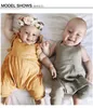 Ins New Arrivals Baby Girl Chłopiec Odzież Romper Summer Bez Rękawów Romper 100% Bawełna Dziewczyna Chłopiec Kid Pajacyki 0-2t