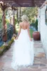 Elegant Ivory Sexy A-line Dress with Lace Appliques Summer Beach Long Wedding Gowns Tulle Spaghetti Straps Neckline Bridal Dresses es